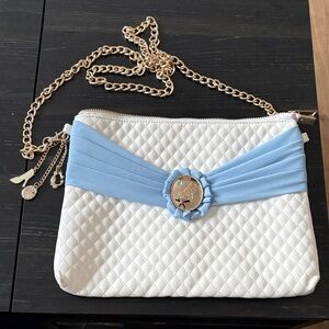 Cinderella  White and Blue Quilted Women's Bag